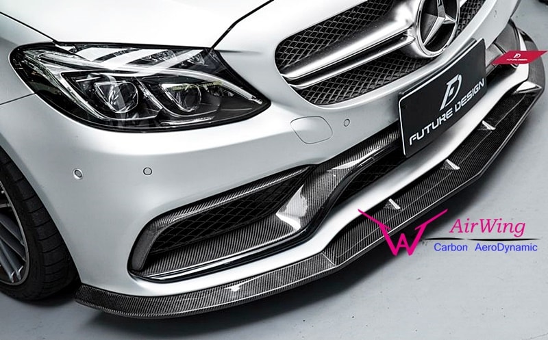 Mercedes-Benz W205 C63 - FD style carbon Front Lip Spoiler 03